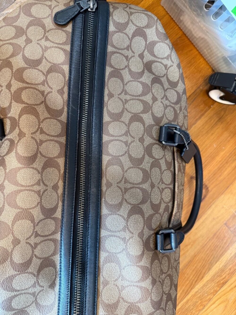 Coach Trekker Bag 52 Weekender Signature Canvas Brown Black - Picture 9 of 14